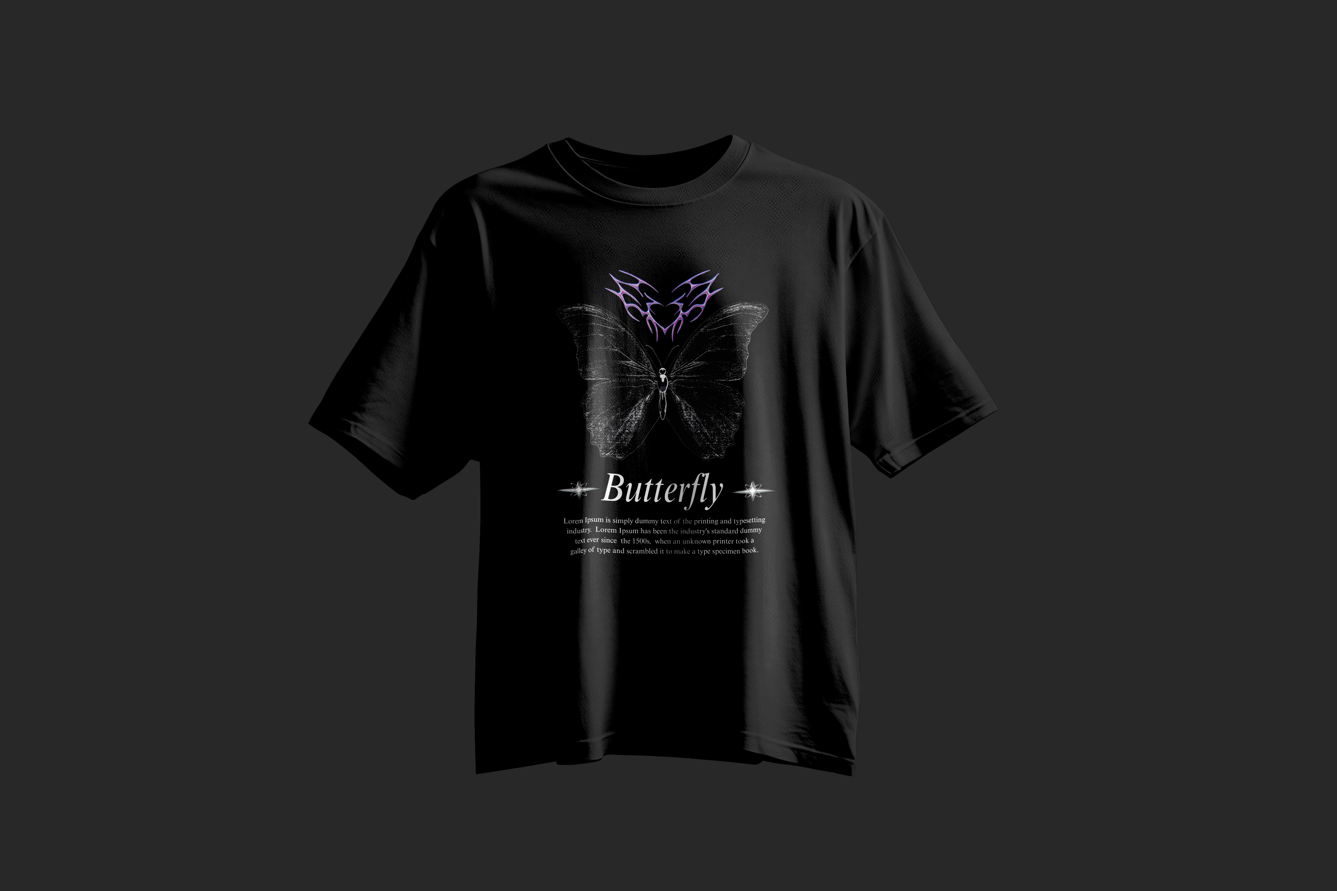 Ethereal Butterfly Graphic Oversized Tee